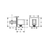 Шланговое подсоединение Hansgrohe Fixfit Square 26889990