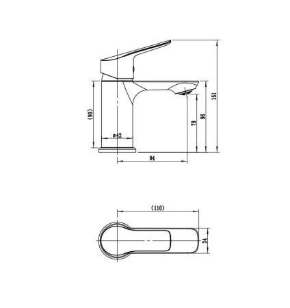 Смеситель Rush Samui SA0930-11 на раковину хром