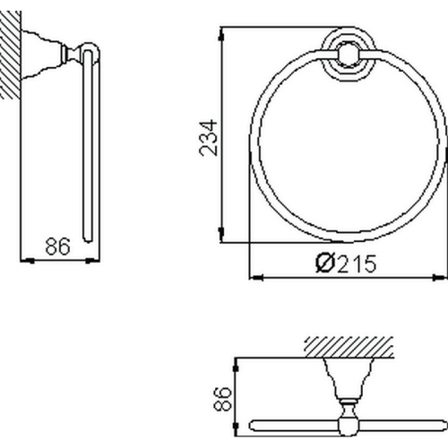 Полотенцедержатель Cisal Croisette 4018.01H.CR Акция - фото 2