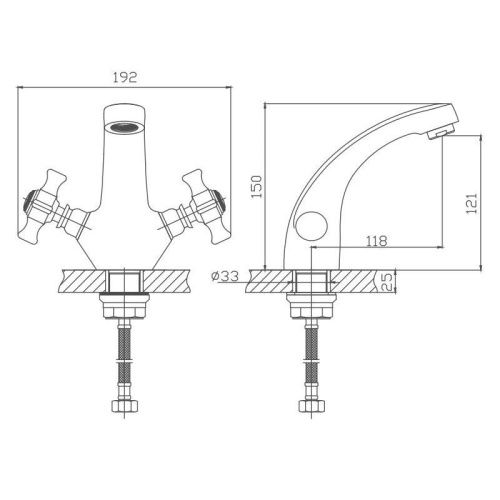Смеситель Cron CN1024 на раковину хром - фото 3