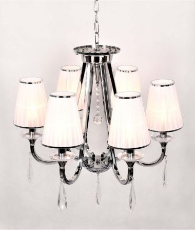 Люстра подвесная Lumina Deco Milesia (Милесиа) LDP 8926-6 WT+CHR