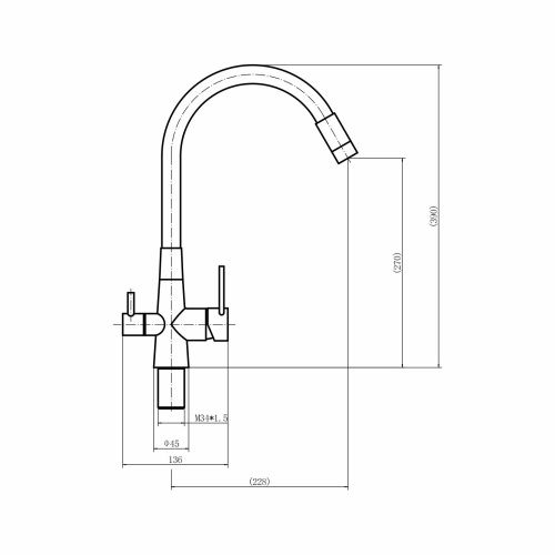 Смеситель для кухни Fashun A4362-8 на мойку белый - фото 3