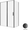 Душевой уголок Allen Brau Priority 3.31036.BBA + 3.31042.BBA 140х80 стекло прозрачное профиль черный без поддона