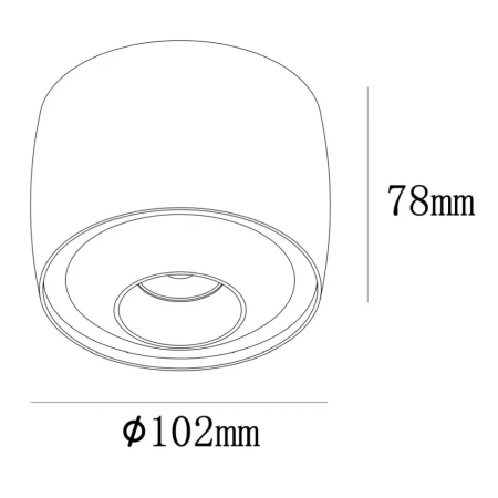 Светильник потолочный iLedex Vision (Висион) 300 BK