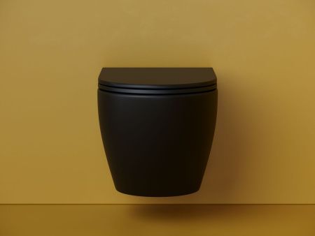 Унитаз подвесной Ceramica Nova METROPOL CN4002TMB черный с сиденьем микролифт безободковый смыв торнадо