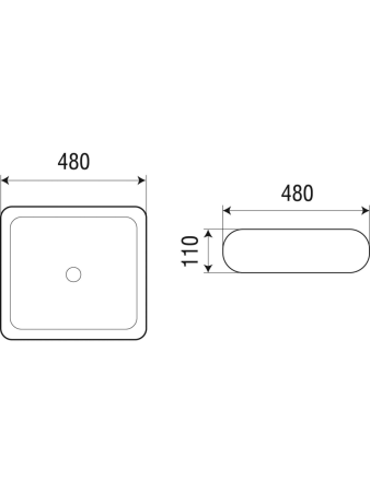 Раковина из сантехнического фаянса WeltWasser WW SK 10000003867 50х50 подвесная цвет белый без отверстий под смеситель
