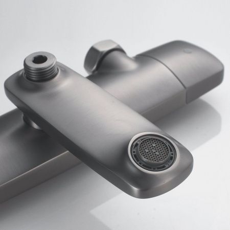 Душевая стойка Rose R3936T настенная цвет оружейная сталь