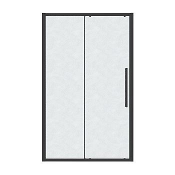 Душевая дверь Grossman Cosmo 100.K33.02.130.21.02 130х195 стекло текстурное профиль черный матовый