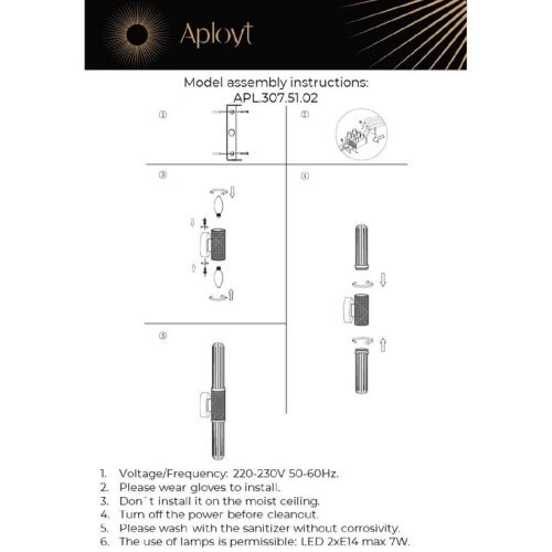 Светильник настенный Aployt Brynia (Брыниа) APL.307.51.02 - фото 2