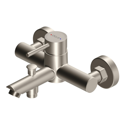 Смеситель для ванны и душа Dorff Logic NEW D3010000SS настенный нержавеющая сталь без термостата