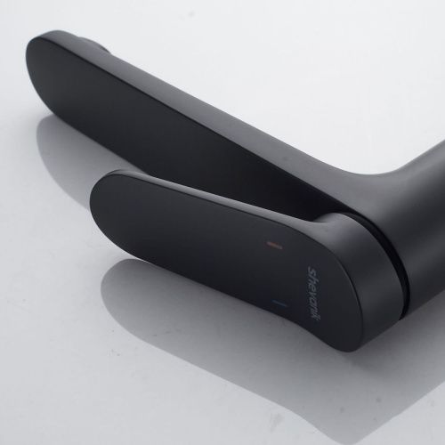 Смеситель для раковины Shevanik S43H S4311H на столешницу черный - фото 5