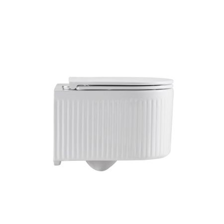 Унитаз подвесной Grossman Торнадо GR-4408SQ белый с сиденьем микролифт безободковый смыв торнадо