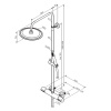 Душевая стойка Damixa Scandinavian Pure 936800000 настенная цвет хром Душевая стойка Damixa Scandinavian Pure 936800000 настенная цвет хром