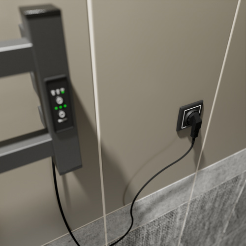 Полотенцесушитель Маргроид Cook профильный Cook-1840-1081-7024R 41х20 электрический графитовый серый - фото 5