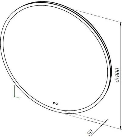 Зеркало с подсветкой Aquanet Арт 00336636 80х80 подвесное