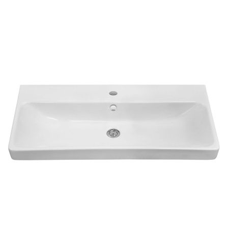 Раковина из сантехнического фарфора Santek Адриана WH501629 90х50 накладная цвет белый