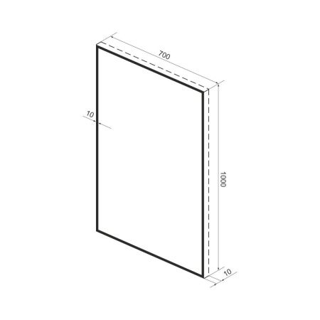 Зеркало Wellsee 7 Rays' Spectrum 172200700 70х100 подвесное