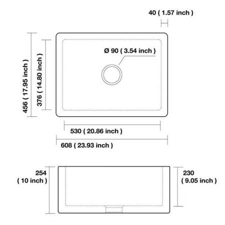 Кухонная мойка Kerasan Hanna Glasse 541001 60х45 цвет белый поверхность глянцевая