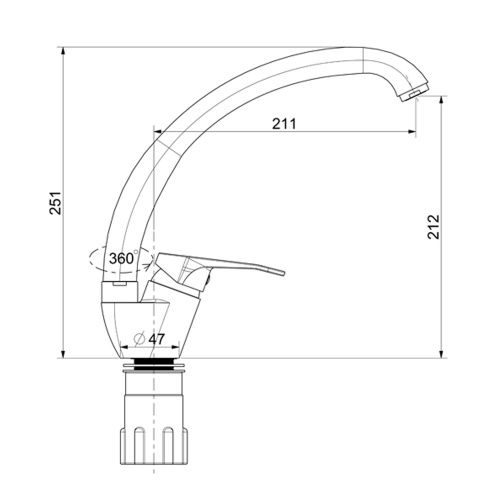Смеситель для кухни Splenka S202 S202.41.07 на мойку серый - фото 3