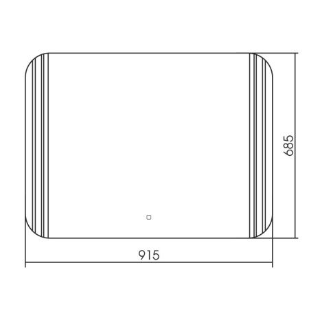 Зеркало с подсветкой Abber AG6101S 90х70