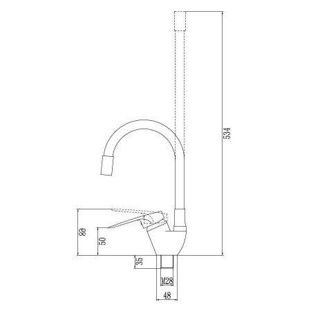 Смеситель для кухни Fmark FM4104-03 на мойку хром
