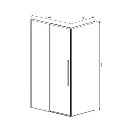 Душевой уголок Vincea Slim-N VSR-4SN8011CLG 110х80 стекло прозрачное профиль золото брашированное без поддона