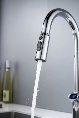 Смеситель для кухни Knotlor KN-100 на мойку хром