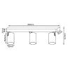Спот Crystal Lux CLT 017 CLT 017CW3 L450 BL