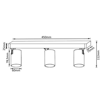 Спот Crystal Lux CLT 017 CLT 017CW3 L450 BL