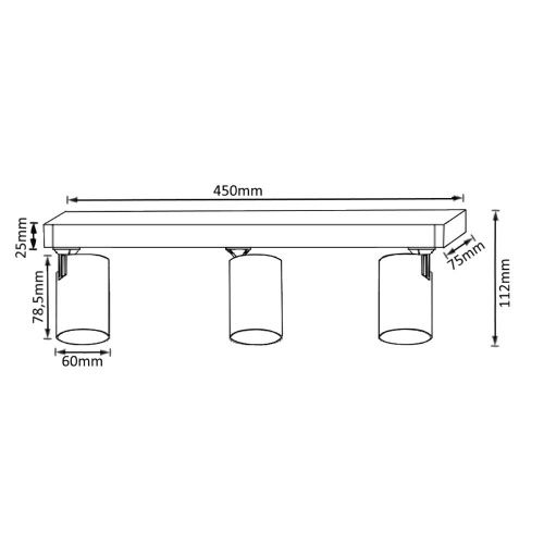 Спот Crystal Lux CLT 017 CLT 017CW3 L450 BL - фото 2