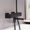 Смеситель для ванны и душа Damixa Gala 533000300 настенный черный с термостатом