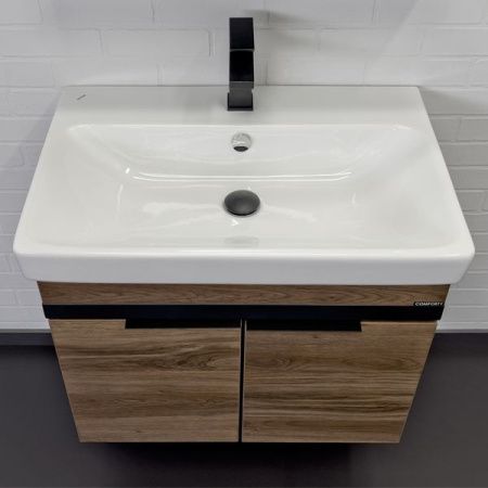 Тумба с раковиной Comforty Соло 00-00010978CF 70х50 подвесная цвет коричневый