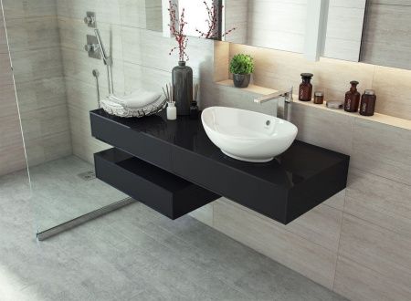 Раковина мебельная керамическая Kirovit Гамма 56 4620008198989 60х40 накладная цвет белый