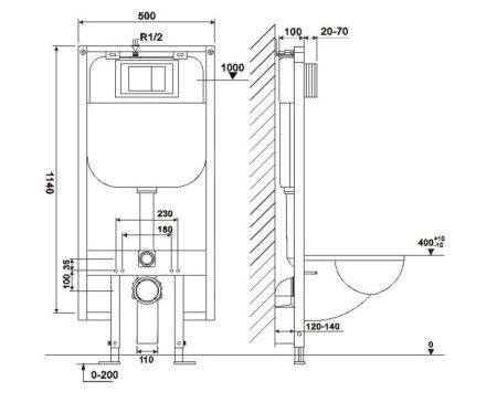 Инсталляция для унитаза Cerutti SPA CR557