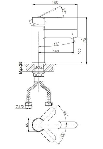 Смеситель Rush Tenerife TE2835-11 на раковину хром - фото 2