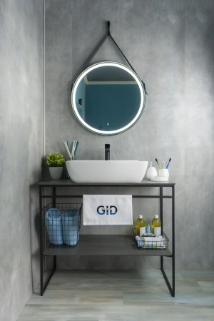 Раковина керамическая Gid Geométrico 51123 59х42 накладная цвет белый без отверстий под смеситель