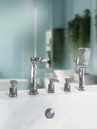 Смеситель для ванны AltroBagno Aperto AltroBagnoAperto020102Cr встраиваемый в стену хром - фото 2