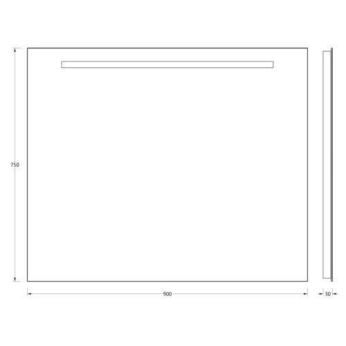 Зеркало в ванную Evoform Lumline BY 2006 90х75 цвет серый - фото 2
