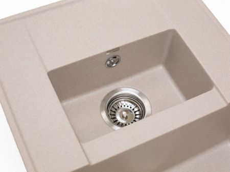 Кухонная мойка Grandex Aqua 600113 80х50 цвет бежевый поверхность матовая