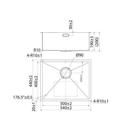 Кухонная мойка Iddis Edifice EDI54S0i77 55х45 цвет серый поверхность глянцевая