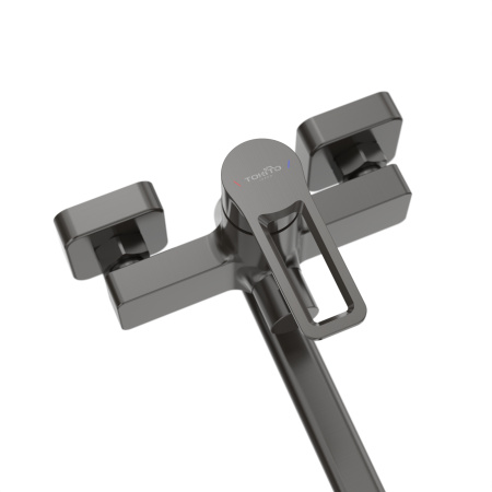 Смеситель для ванны Tokito KOBE TOK-KOB-1015 настенный вороненая сталь