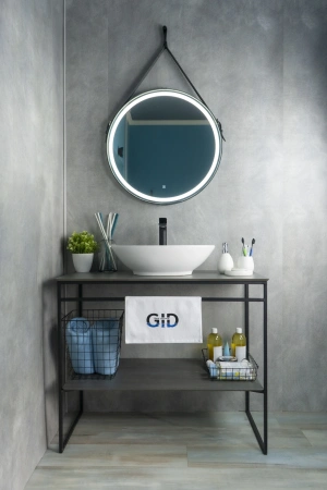 Раковина керамическая Gid Lago 51109 50х30 накладная цвет белый без отверстий под смеситель