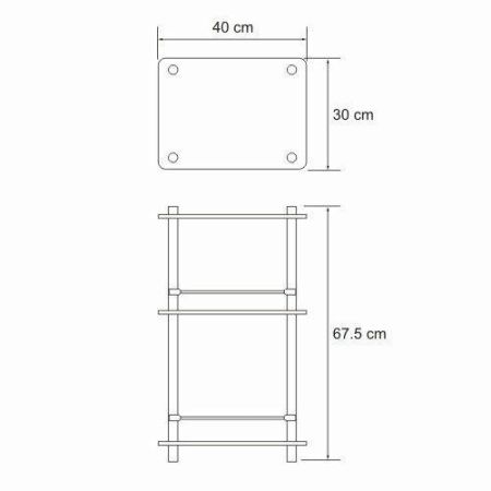 Полка в ванную комнату WasserKRAFT 4033