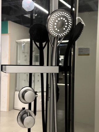 Душевая кабина Timo Premium ILMA902RB-roof-902R-T-STILMA-T-CH/C 120х80 асимметричная без крыши ориентация правая