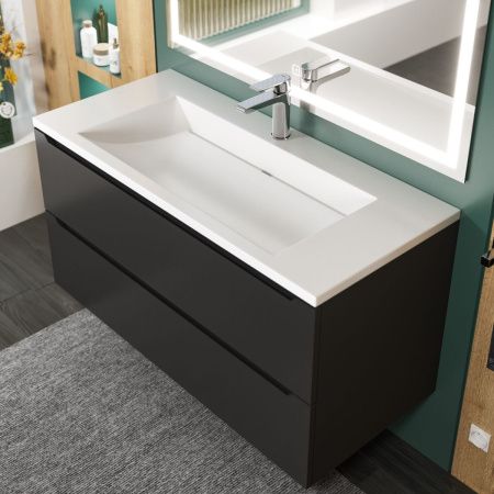 Раковина из искусственного камня Uperwood Infinity 45383433000 100х50 полувстраиваемая цвет белый