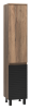 Шкаф-пенал Brevita Dakota DAK-050350-19/02П 40х170 подвесной цвет черный/коричневый