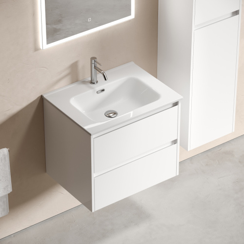 Тумба под раковину Sancos Libra LB60W 59х45х50 подвесная цвет белый - фото 5