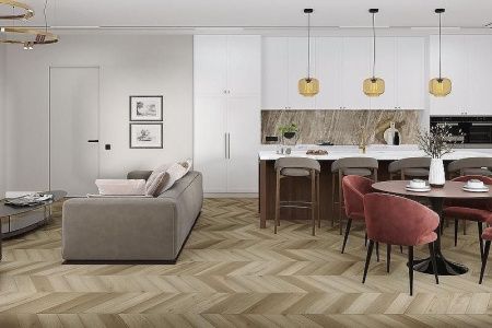 Кварцвиниловая плитка Damy Floor CHEVRON LVT DF05-Ch-LVT Сен-Жермен толщина 0.25 см 43 класс 600х127
