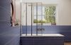 Душевая шторка на ванну Ambassador Bath Screens 16041110L 90х140 стекло прозрачное профиль хром ориентация левая