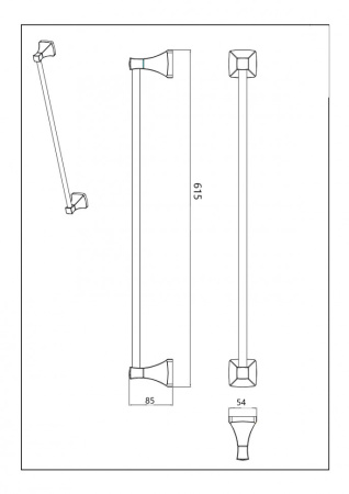 Полотенцедежатель CeramaLux Domino 95408